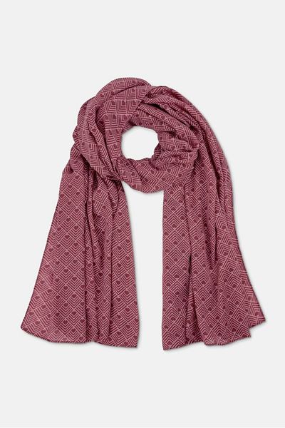 Tchibo Women Printed Woven Scarves 200 x 90 cm, Red