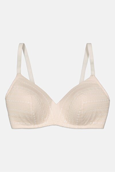 Etam حمالة صدر نسائية من الدانتيل المبطن الخفيف، باللون الأبيض الفاتح