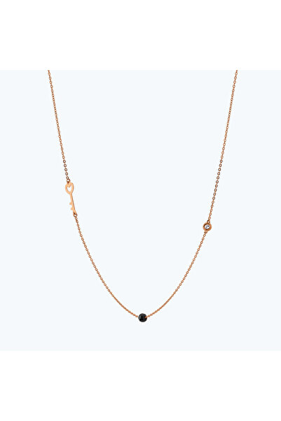 Altınbaş Pırlanta Spinel Taşlı Anahtar Kalp Kolye