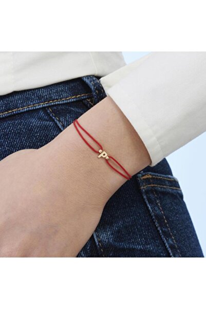 Altınbaş Altın İpli P Harfi Bileklik