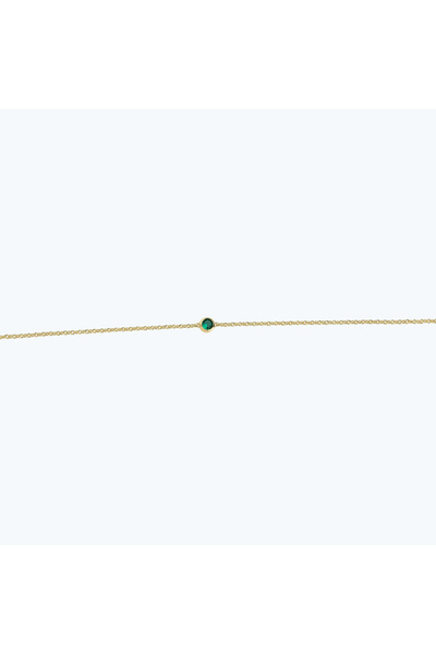 Altınbaş Yeşil Taşlı Altın Bileklik