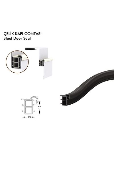 CONTACALL 6 Meters Gray Steel Door Wick Gasket - ÇLK-79