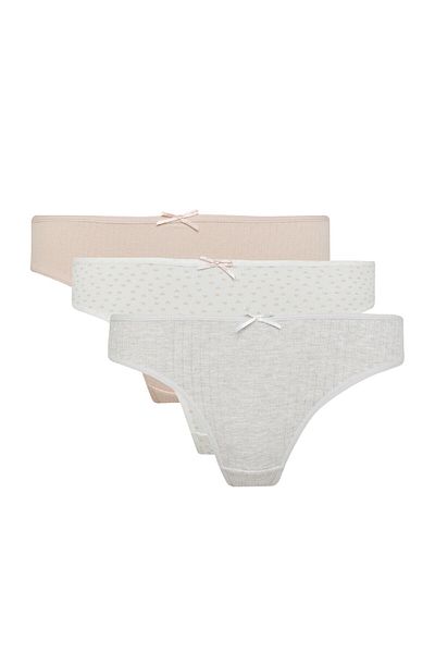 DeFacto 3er-Pack einfarbige Slips zum Verlieben – D6396ax24au