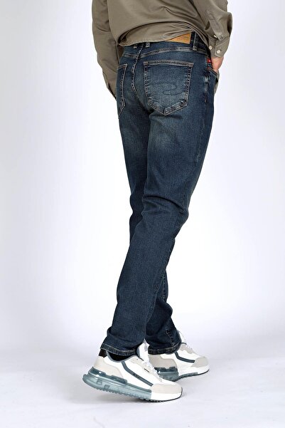 Lee Cooper Jack Normal Bel Dar Kesim Dar Paça Mavi Erkek Jean Pantolon