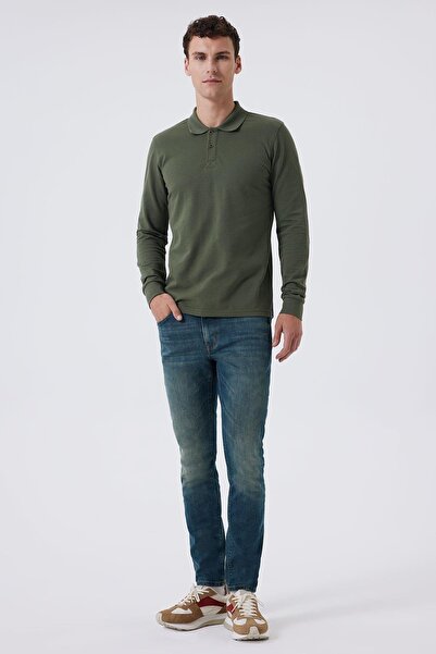 Lee Cooper بنطلون جينز رجالي ذو خصر عادي وقصة ضيقة 241 LCM 121059 JEFF FERB N...