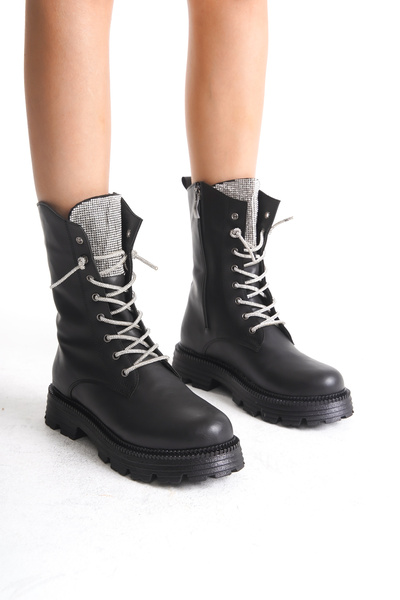 Limeo Γυναικείες μπότες με φερμουάρ με πέτρα