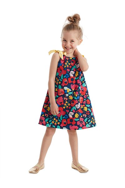 Denokids Frühlingsblumen-Sommerkleid für Mädchen mit Hosenträgern