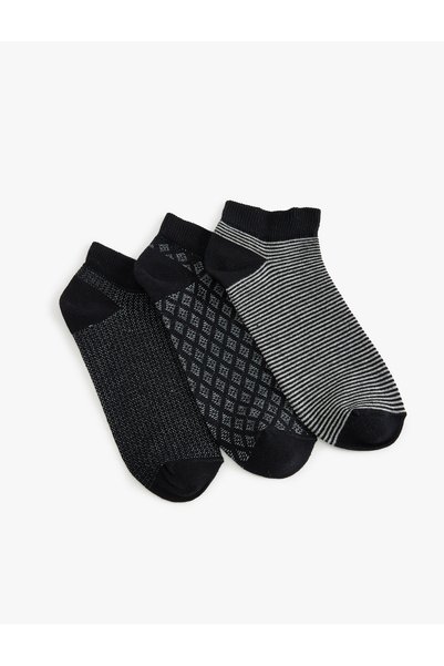 Koton Set de 3 șosete din bumbac cu model