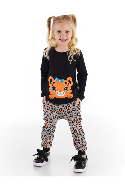 Denokids Little Leopard Girl's T-shirt Trousers Set
