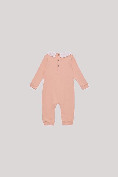 Tyess Basic BG Store Baby Girl Salmon Jumpsuit
