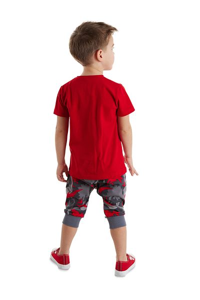 Denokids Dino Camouflage T-Shirt-Capri-Shorts-Set für Jungen