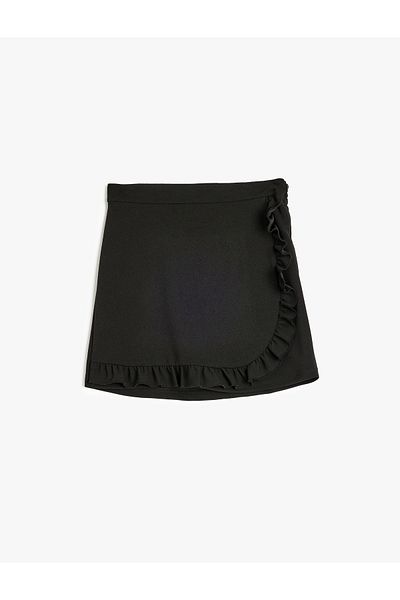 Koton Ruffle Detailed Double Breasted Skirt