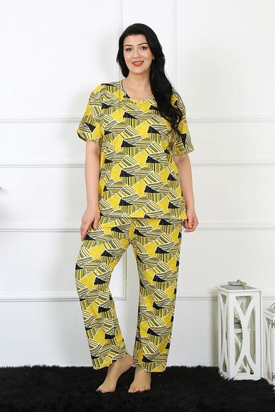 Akbeniz Plus Size Women's Pajamas Set - Short Sleeve, 5XL-8XL, 75007