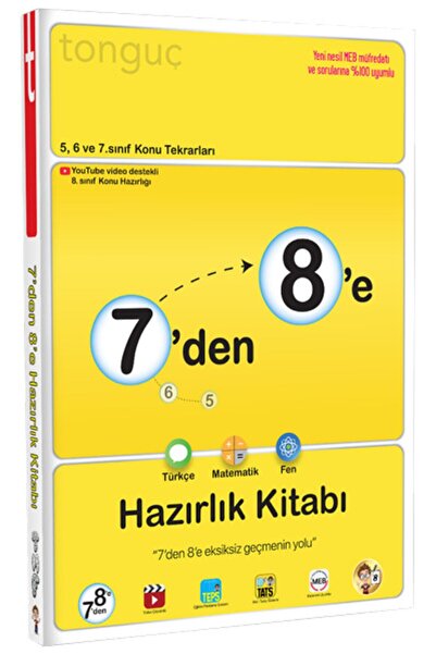Tonguç Yayınları 7'den 8'e Hazırlık Kitabı /