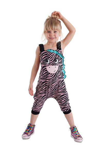 Denokids Overall für Mädchen mit Zebra-Rüschen