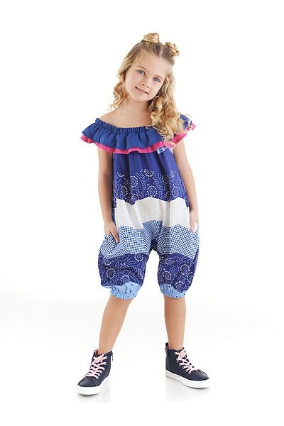 Denokids Flamenco-Jumpsuit aus Popeline für Mädchen
