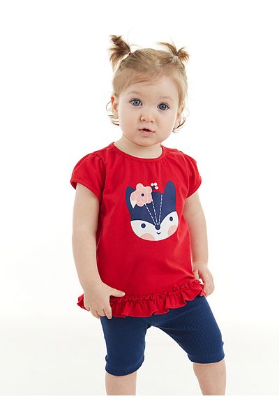 Denokids Red Fox Tunika-Strumpfhosen-Set für Mädchen