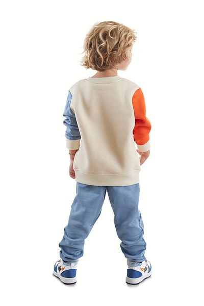 Denokids Bunter Trainingsanzug mit Dinosauriern für Jungen