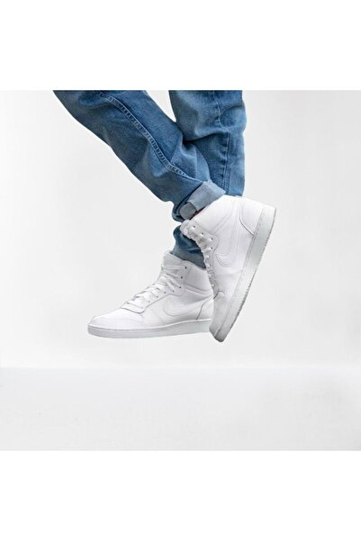 Nike Ebernon Mid Erkek Beyaz Günlük Ayakkabı Aq1773-100 (Dar Kalıp 1 Beden Büyük Alınız