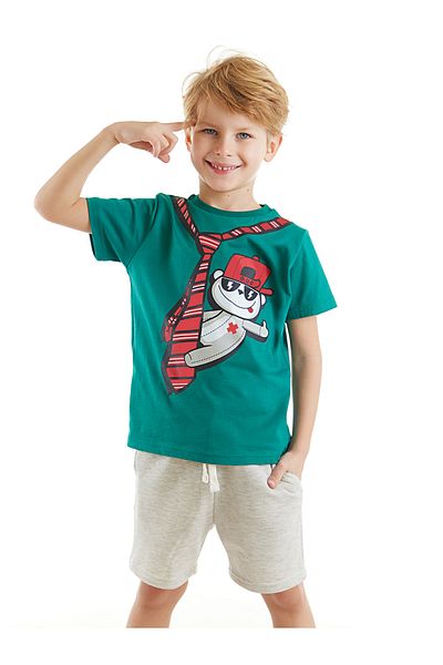 Denokids Tie Koala Boy T-Shirt-Shorts-Set
