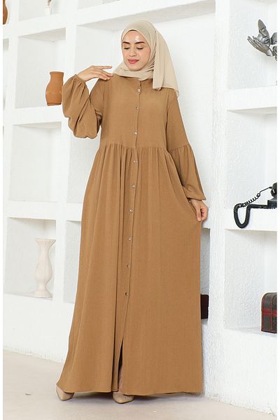 sefamerve Judge Collar Bürümcük Ferace - Mink 1022-02