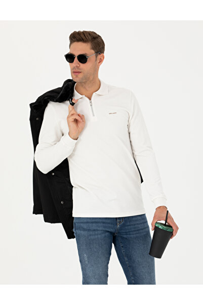 Pierre Cardin Ekru Regular Fit Sweatshirt 50273897-VR019