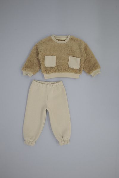 rg kidsstore Unisex Baby Plush Sweatshirt and Sweatpants Set