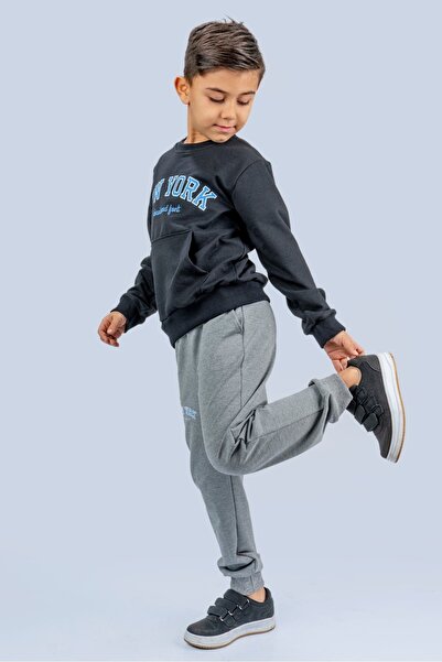 Mnk Baby&Kids Newyork Baskılı Eşofman Takım MNKDM1001-NY LACİVERT