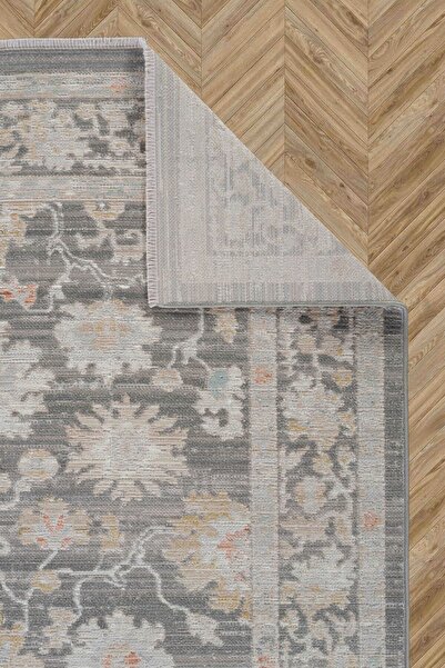 KONFOR Rustik 2223 Classic Vintage Living Room Beige Country Kitchen Rug – Non-Dust, Soft Machine-Made Rug