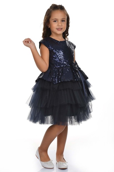 Mnk Sequin Tutu Party Dress Mnk0275 Dark Blue