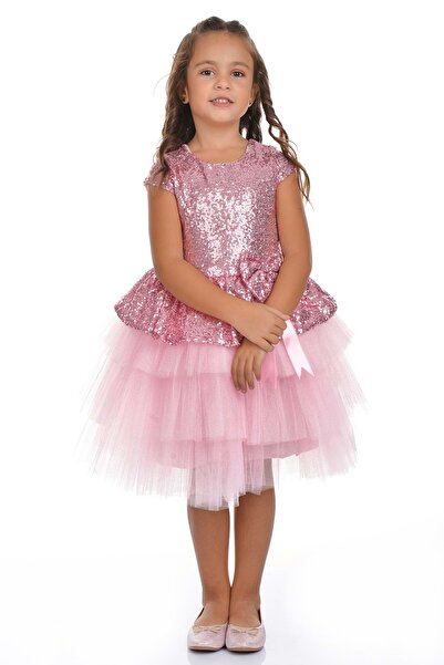 Mnk Powder Color Sequined Tutu Party Dress - 0275