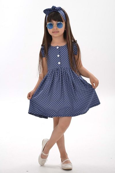 Mnk Belmando Summer Style Bandana Dress Navy Blue