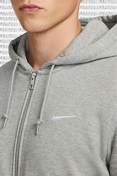 Nike Sportswear Full Zip Mens Hoodie Kapüşonlu Fermuarlı Gri Sweatshirt