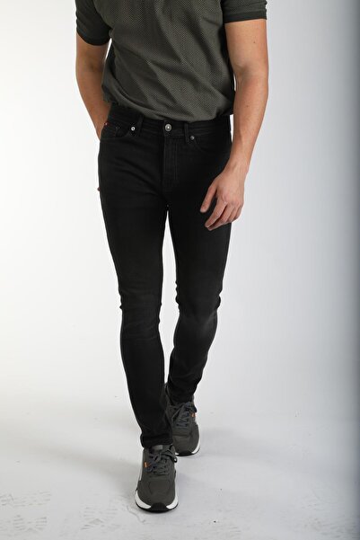 Lee Cooper Jeff Normal Waist Slim Fit Very Narrow Leg Gray Men's Jean Trousers