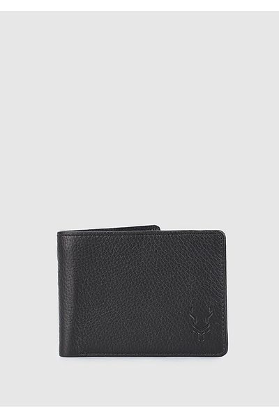 Carrera Black Carrera Car0016 Black Genuine Leather Wallet