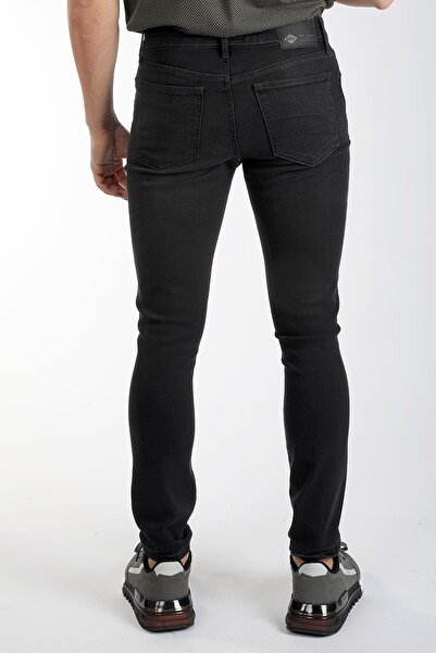 Lee Cooper Jeff Normal Waist Slim Fit Very Narrow Leg Gray Men's Jean Trousers