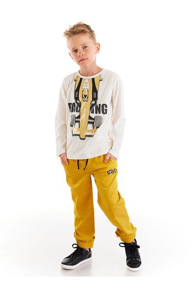 MSHB&G Racing Boy T-shirt Gabardine Παντελόνι Σετ