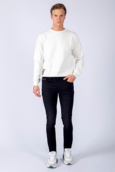 Lee Cooper Jeff Normal Waist Slim Fit Very Narrow Leg Gray Men's Jean Trousers