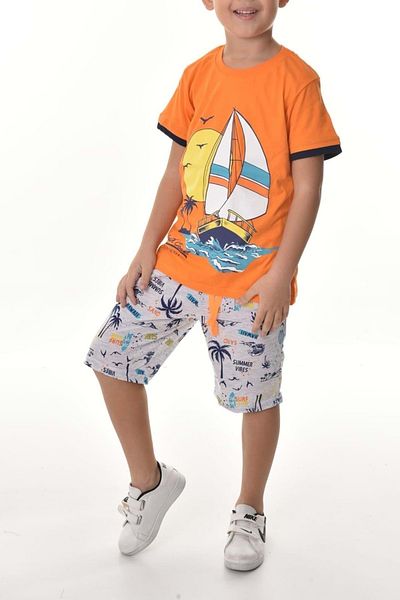 Mnk Baby&Kids Boy's Sailing Shorts Suit Mnk0495 Orange