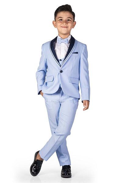 Mnk Baby&Kids Costum Mire Copii Guler Glitter Costum Special Ziua MNK0541 ALBASTRU