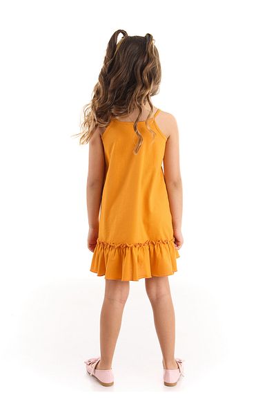 MSHB&G Dívčí letní šaty Leo Orange Strap