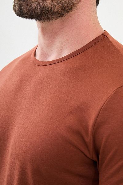 Mcr Duz Slim Fit Crew Neck Basic Men's T-Shirt Tile - 36690.22Y