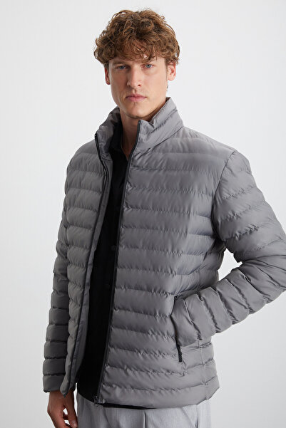 GRIMELANGE Alaska Men's Microfiber Winter Warm Stand Collar Regular Lined Zip...