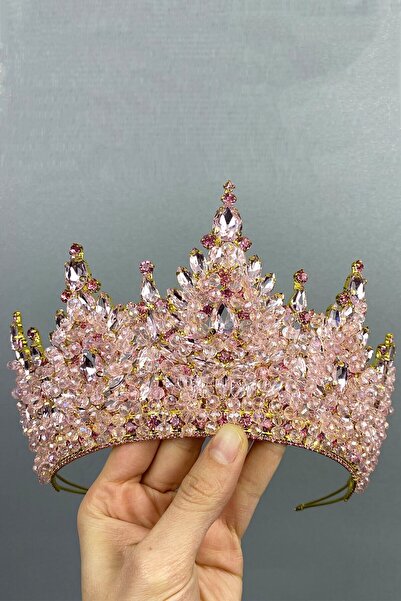 Limelia Coroană de mireasă cu henna, model Paris, din aur roz