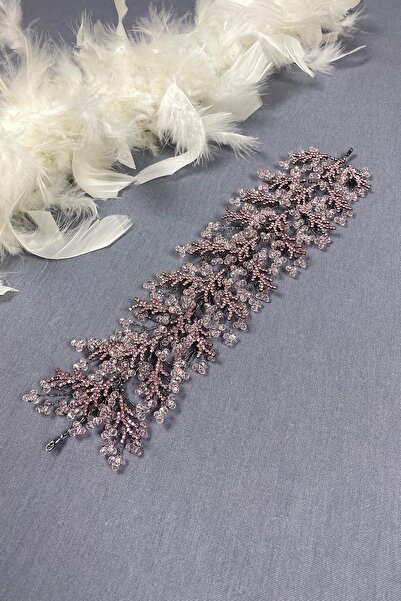 Limelia Mărgele de cristal roz Arden și bentiță de păr