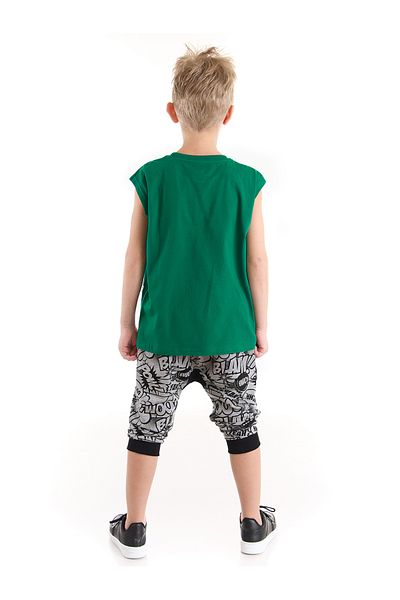 MSHB&G Comics Dino Boy T-shirt Capri Shorts Set