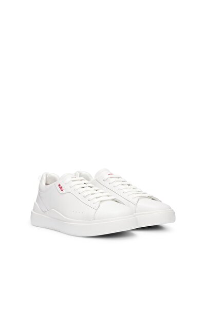 HUGO Pürüzsüz deriden kap-taban spor ayakkabı