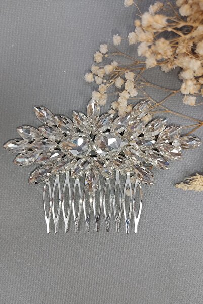 Limelia Булчински фиби за коса с гребен за сватба, годеж, обещание, 2 броя