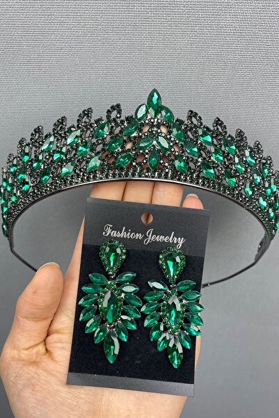 Limelia Set de coroană și cercei cu henna de mireasă Mia