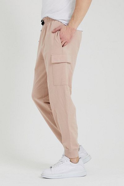 odelon Ανδρικό αθλητικό παντελόνι Jogger Fit Powder - με τσέπες Cargo